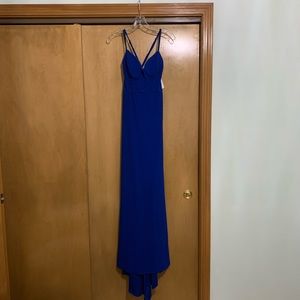 Windsor Tyler Crepe Lattice Back Formal Dress